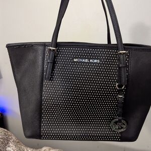 Michael Kors Black Studded Tote